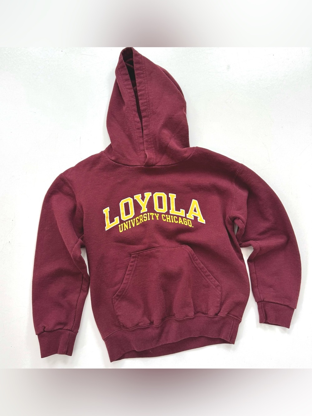 Loyola University Chicago Hoodie Champion Size Youth Small (6/7) Maroon Burgundy